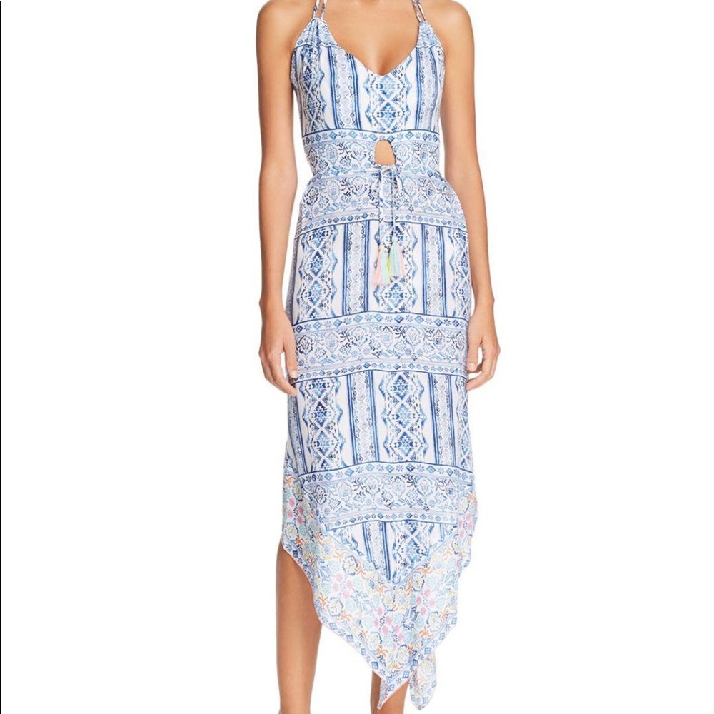 NWT Surf Gypsy Pop Border Print Halter Dress